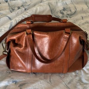 Madewell Glasgow satchel / crossbody bag in English Saddle